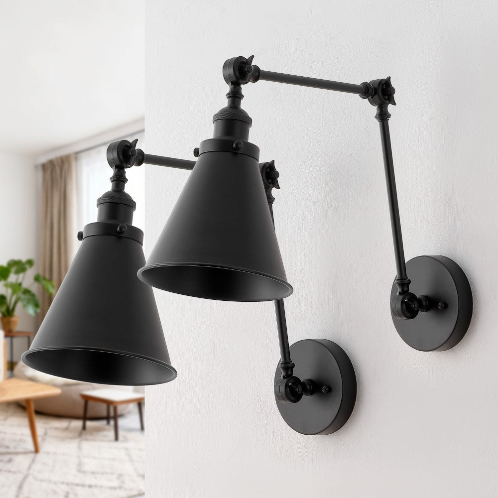 Vine 7" Adjustable Arm Metal LED Wall Sconce