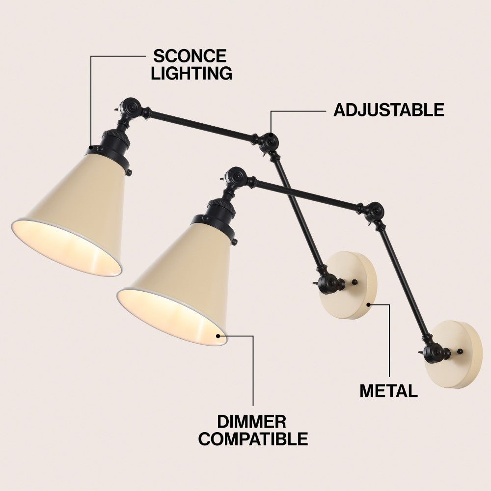 Vine 7" Adjustable Arm Metal LED Wall Sconce