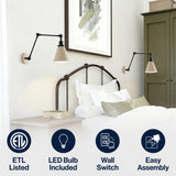 Vine 7" Adjustable Arm Metal LED Wall Sconce