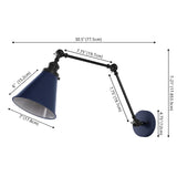 Vine 7" Adjustable Arm Metal LED Wall Sconce