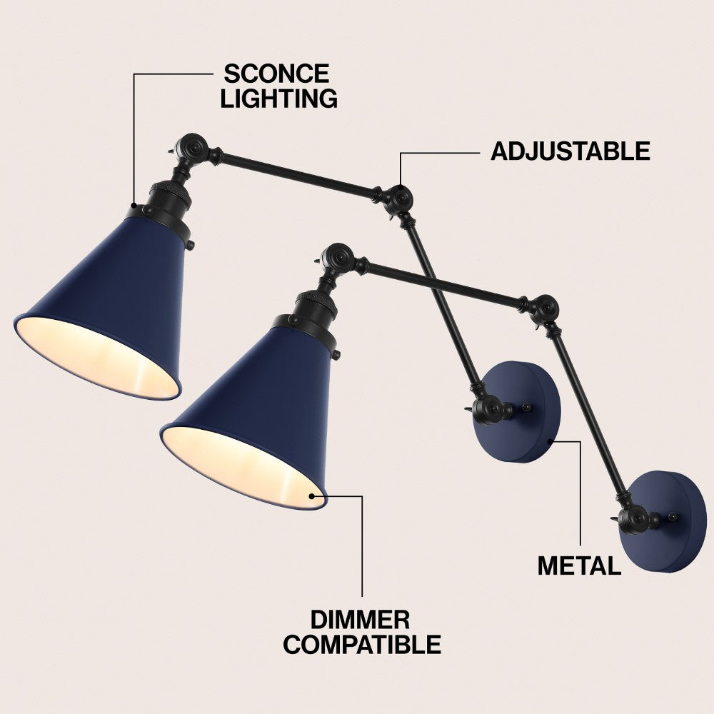 Vine 7" Adjustable Arm Metal LED Wall Sconce