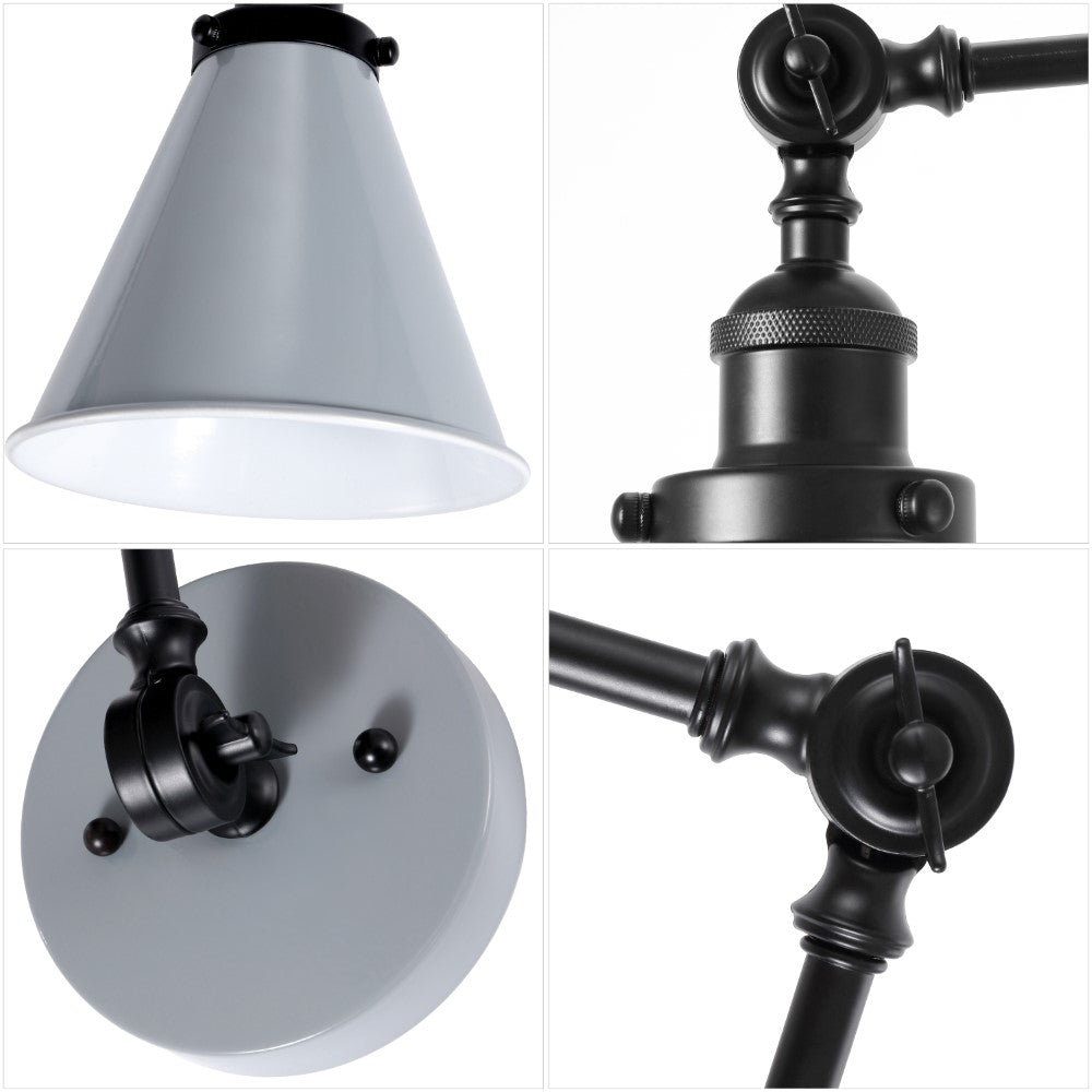 Vine 7" Adjustable Arm Metal LED Wall Sconce