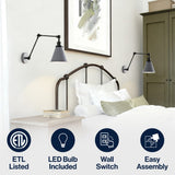 Vine 7" Adjustable Arm Metal LED Wall Sconce