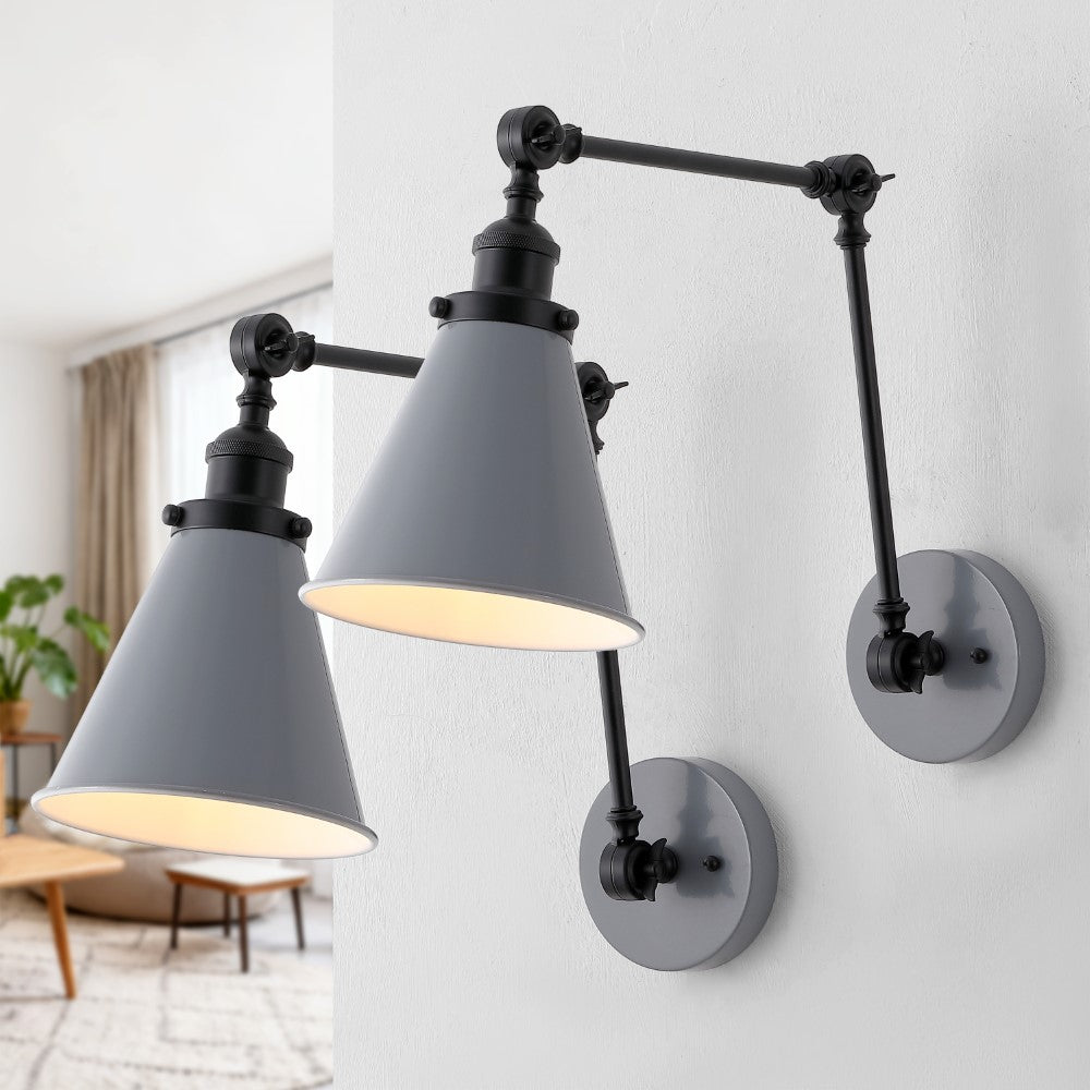 Vine 7" Adjustable Arm Metal LED Wall Sconce