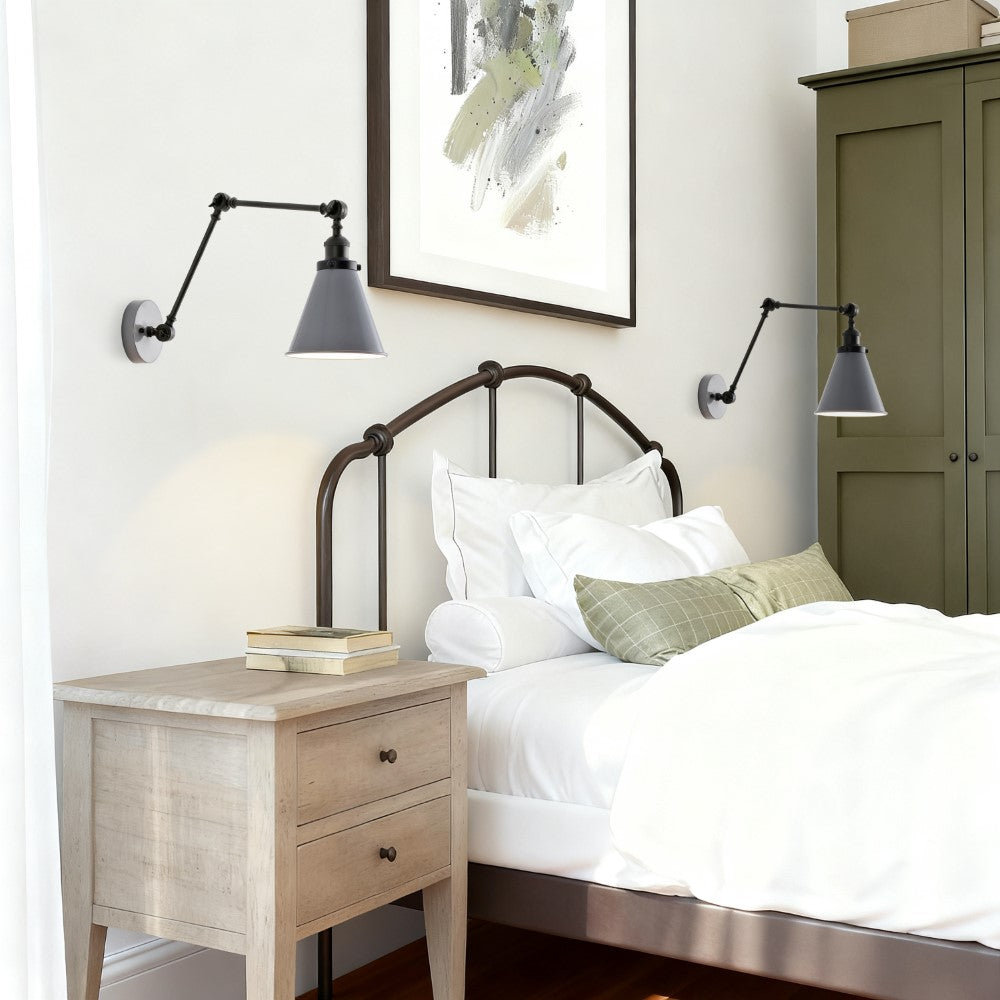 Vine 7" Adjustable Arm Metal LED Wall Sconce