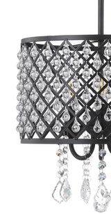 Axum Metal/Crystal Adjustable LED Drop Chandelier