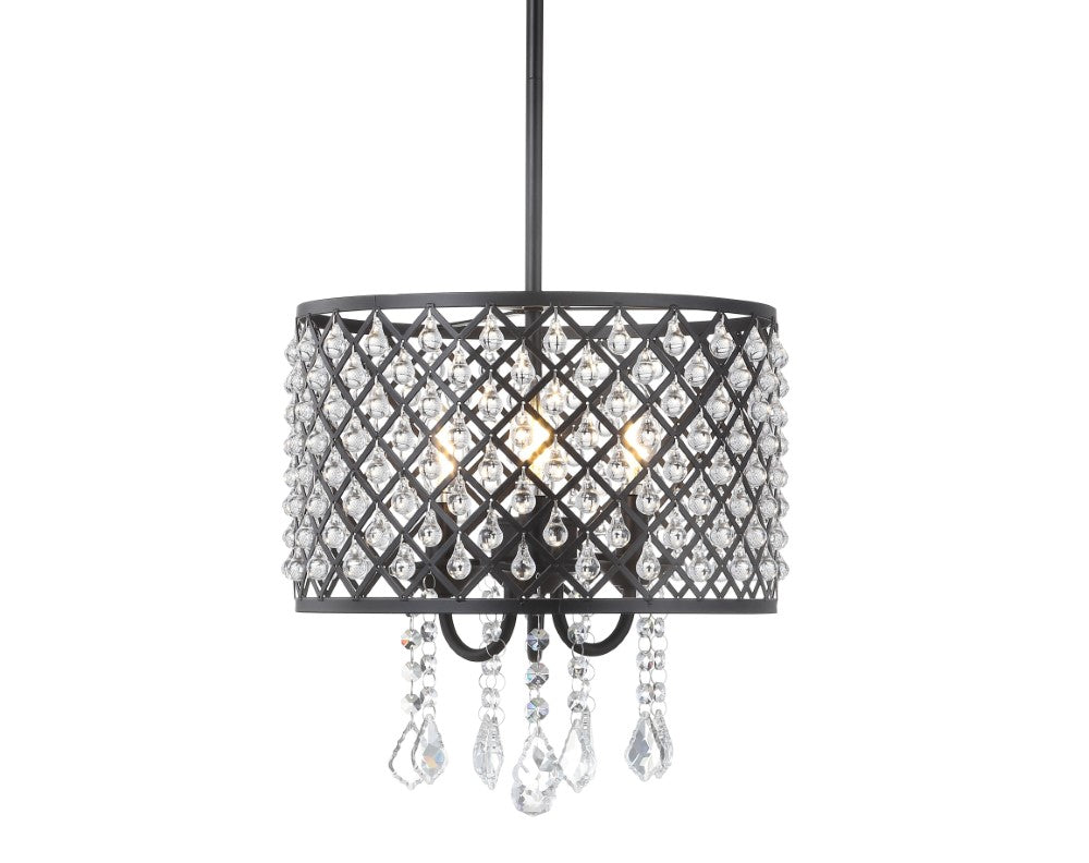 Axum Metal/Crystal Adjustable LED Drop Chandelier