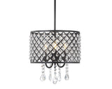 Axum Metal/Crystal Adjustable LED Drop Chandelier