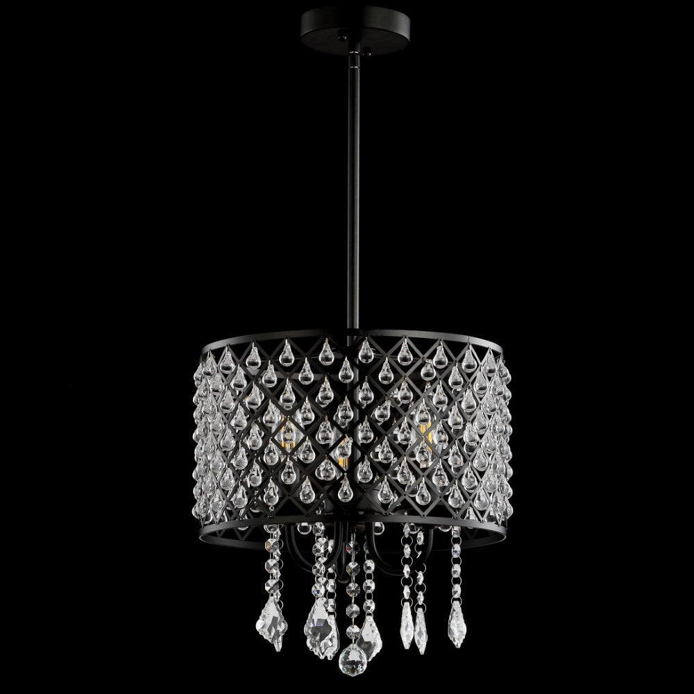 Axum Metal/Crystal Adjustable LED Drop Chandelier