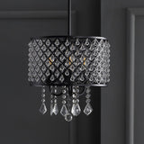 Axum Metal/Crystal Adjustable LED Drop Chandelier