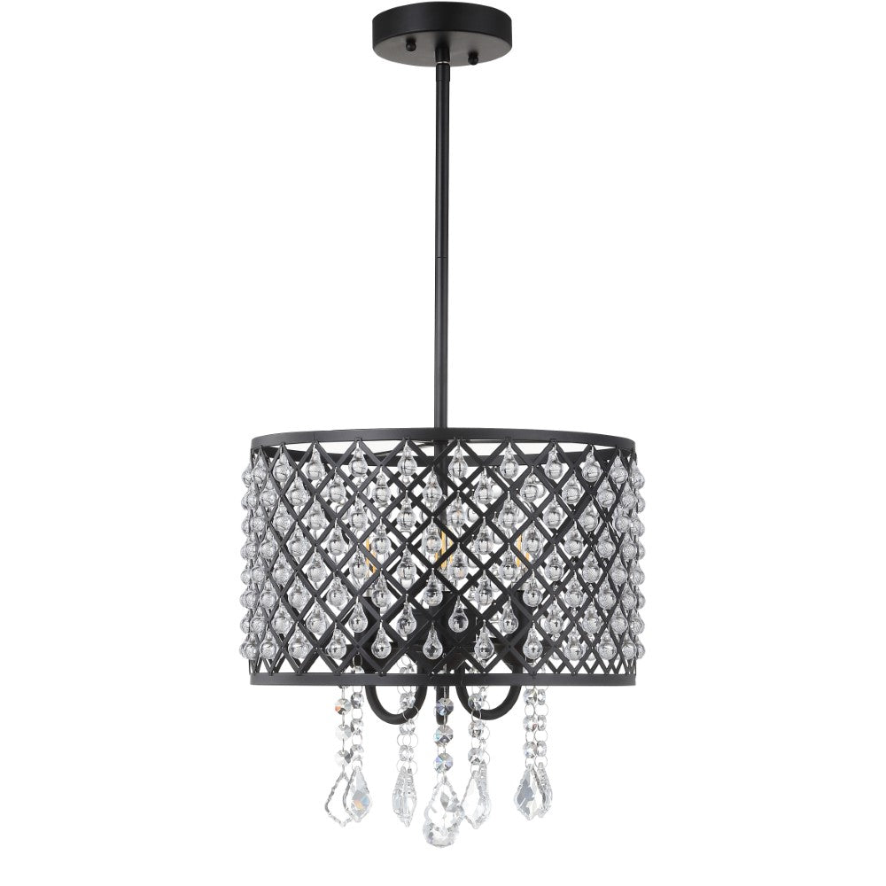 Axum Metal/Crystal Adjustable LED Drop Chandelier