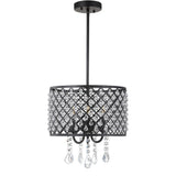 Axum Metal/Crystal Adjustable LED Drop Chandelier