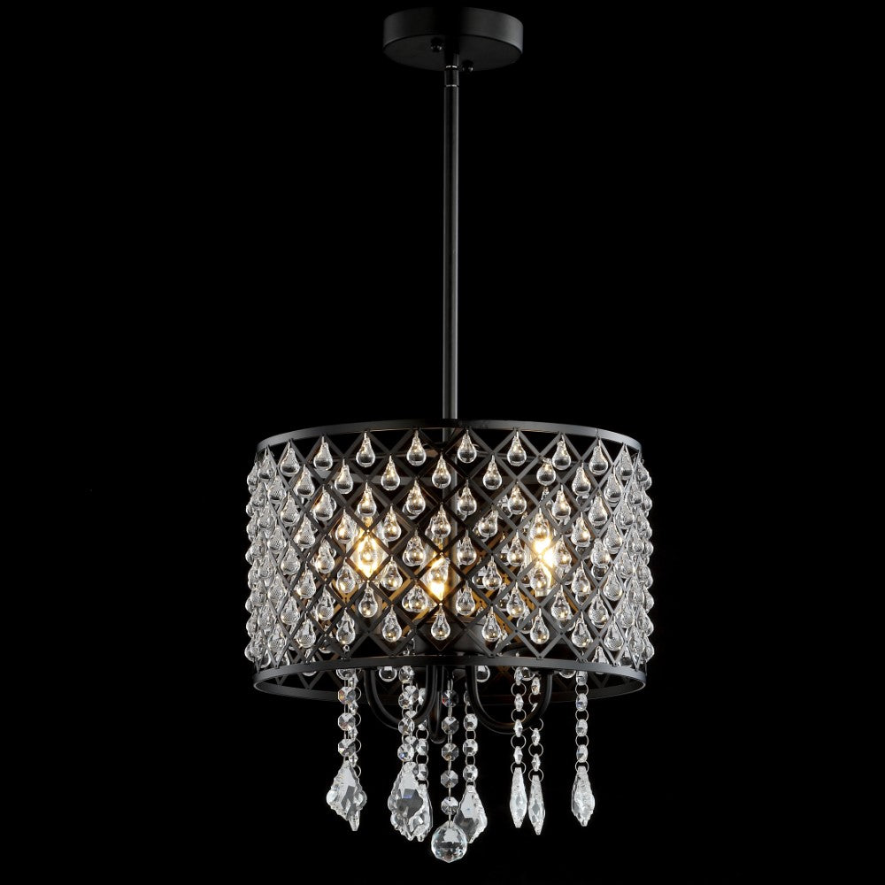 Axum Metal/Crystal Adjustable LED Drop Chandelier