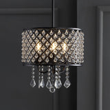 Axum Metal/Crystal Adjustable LED Drop Chandelier