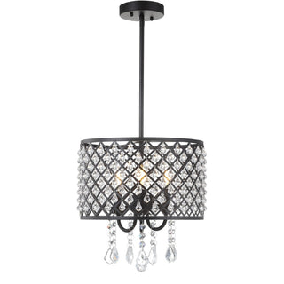 Axum Metal/Crystal Adjustable LED Drop Chandelier