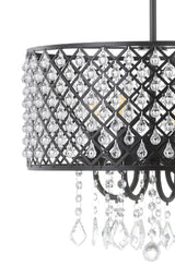 Axum Metal/Crystal Adjustable LED Drop Chandelier