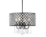 Axum Metal/Crystal Adjustable LED Drop Chandelier