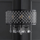 Axum Metal/Crystal Adjustable LED Drop Chandelier