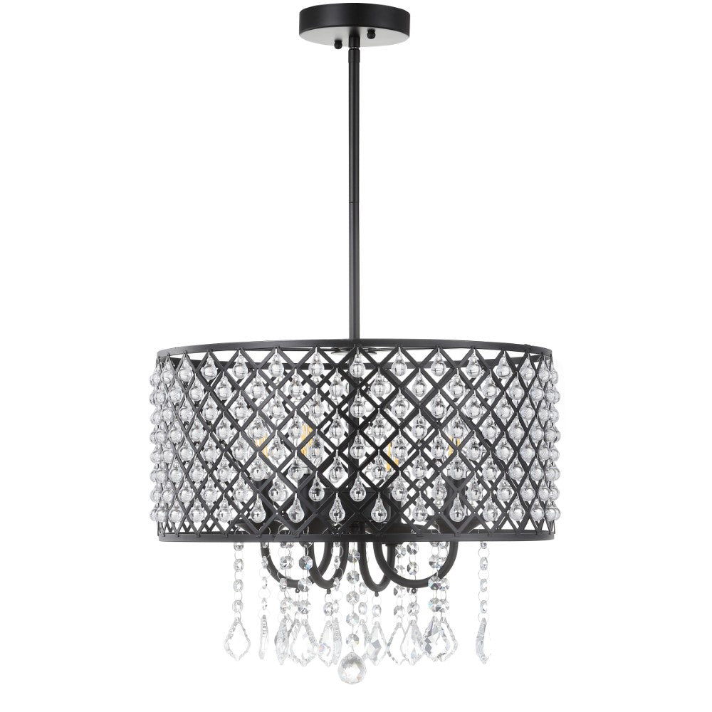 Axum Metal/Crystal Adjustable LED Drop Chandelier
