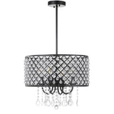 Axum Metal/Crystal Adjustable LED Drop Chandelier
