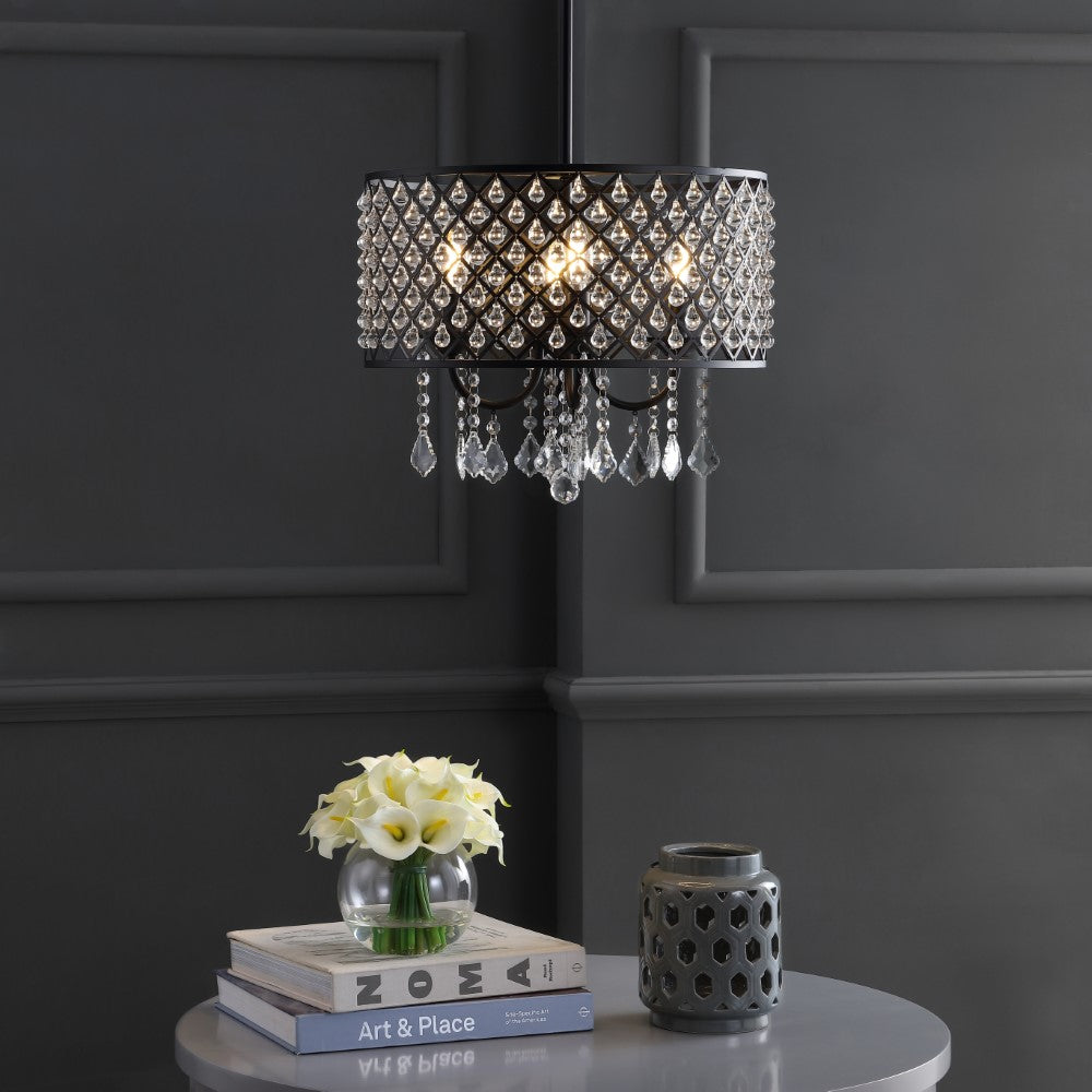 Axum Metal/Crystal Adjustable LED Drop Chandelier