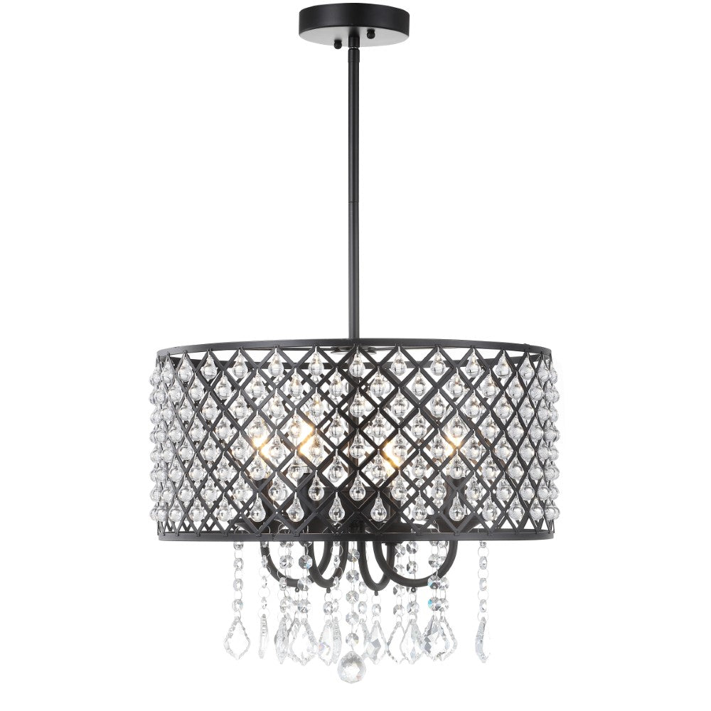 Axum Metal/Crystal Adjustable LED Drop Chandelier