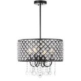 Axum Metal/Crystal Adjustable LED Drop Chandelier