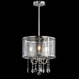 Mingle 13" Metal/Crystal Adjustable LED Drop Chandelier