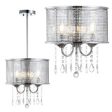 Mingle 13" Metal/Crystal Adjustable LED Drop Chandelier
