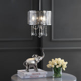 Mingle 13" Metal/Crystal Adjustable LED Drop Chandelier