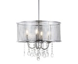 Mingle 13" Metal/Crystal Adjustable LED Drop Chandelier