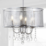 Mingle 13" Metal/Crystal Adjustable LED Drop Chandelier