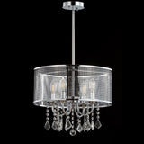 Mingle 13" Metal/Crystal Adjustable LED Drop Chandelier