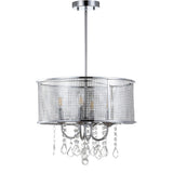 Mingle 13" Metal/Crystal Adjustable LED Drop Chandelier