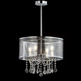 Mingle 13" Metal/Crystal Adjustable LED Drop Chandelier
