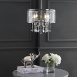 Mingle 13" Metal/Crystal Adjustable LED Drop Chandelier