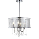 Mingle 13" Metal/Crystal Adjustable LED Drop Chandelier