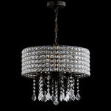 Phoenix 17" Metal/Crystal Adjustable LED Drop Chandelier