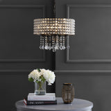 Phoenix 17" Metal/Crystal Adjustable LED Drop Chandelier