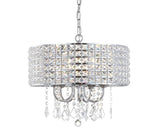 Phoenix 17" Metal/Crystal Adjustable LED Drop Chandelier
