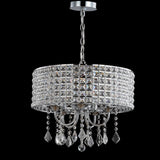 Phoenix 17" Metal/Crystal Adjustable LED Drop Chandelier
