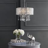 Phoenix 17" Metal/Crystal Adjustable LED Drop Chandelier