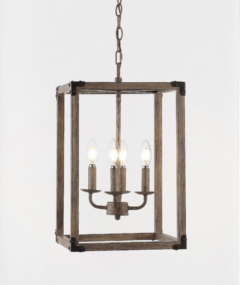 Breakneck Adjustable Iron Rustic Farmhouse LED Pendant