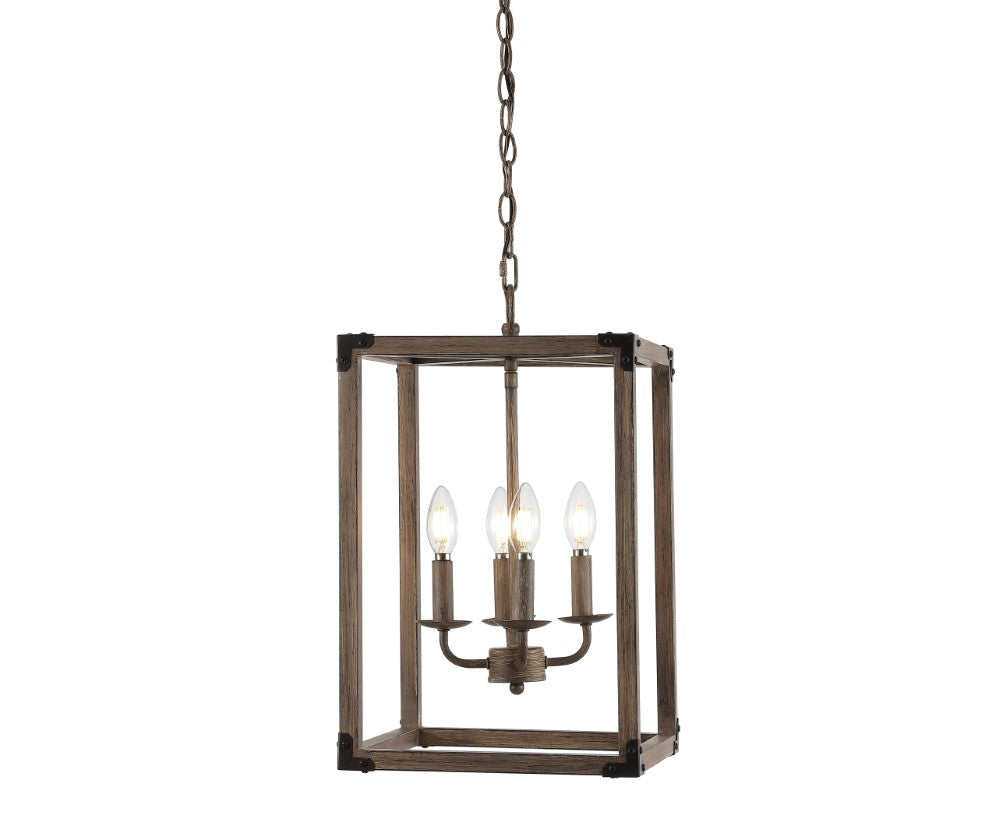 Breakneck Adjustable Iron Rustic Farmhouse LED Pendant