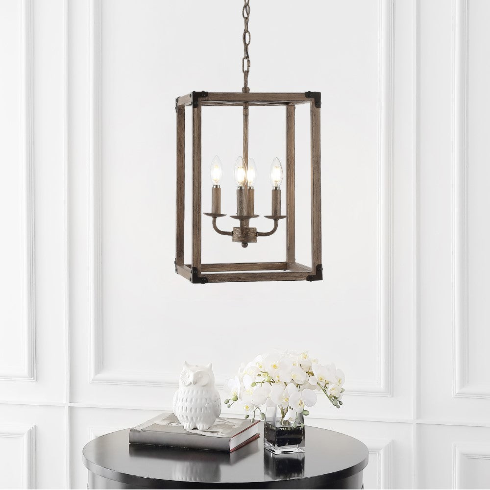 Breakneck Adjustable Iron Rustic Farmhouse LED Pendant