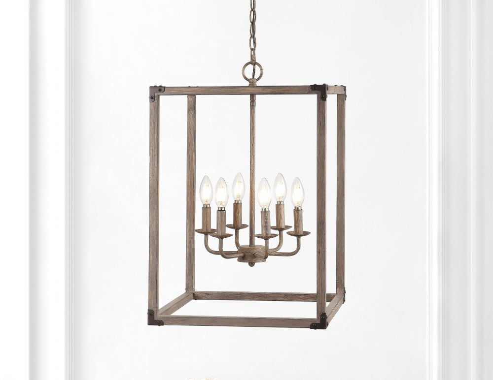 Breakneck Adjustable Iron Rustic Farmhouse LED Pendant