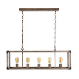 Breakneck 8.13" Adjustable Iron Rustic Farmhouse LED Pendant
