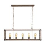 Breakneck 8.13" Adjustable Iron Rustic Farmhouse LED Pendant