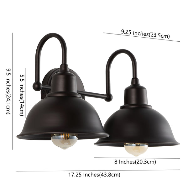 Dimension Image Oil Rubbed Bronze / 2 Light