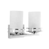 Tyrone Metal/Frosted Glass Contemporary Glam LED Vanity Light